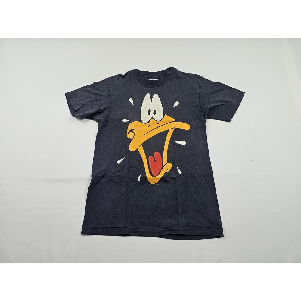 Daffy Duck T-Shirt, Big Print, Black Sz M 1980s